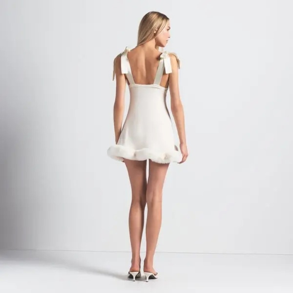 Skims Cloud Mini Dress in Ecru - Picture 3 of 7